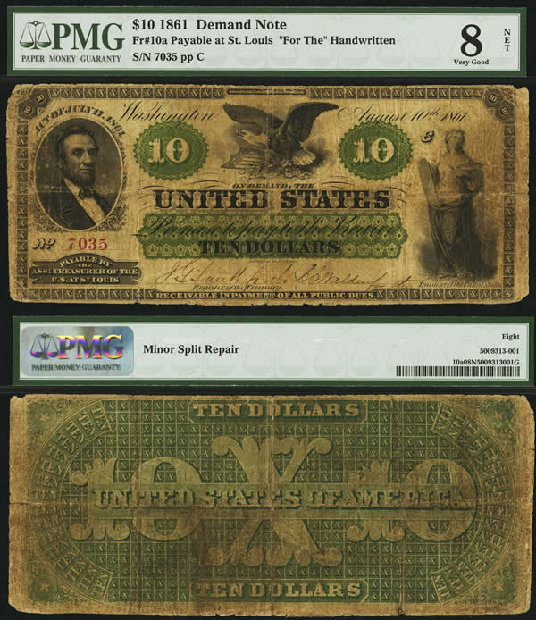 Newly-Discovered-St.-Louis-$10-Demand-Note-Leads-At-Tampa